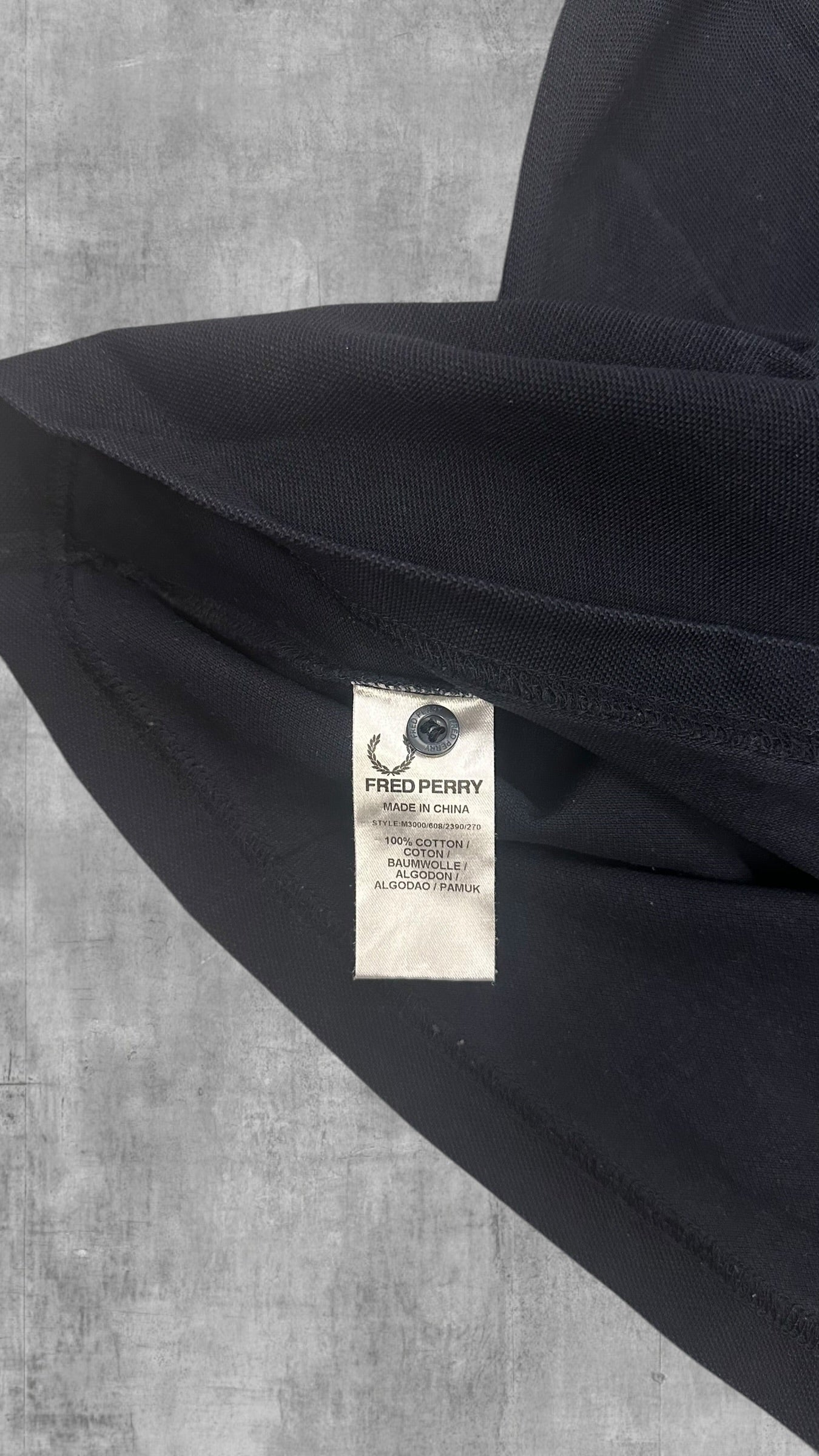 Fred Perry Polo Shirt Schwarz M
