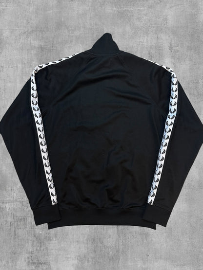 Fred Perry Vintage Trainingsjacke Taped Schwarz Weiß M
