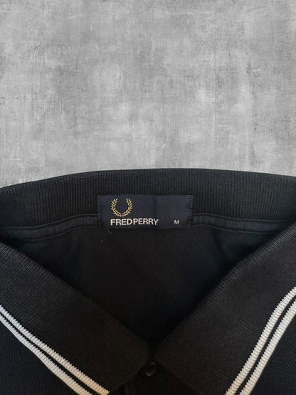 Fred Perry Polo Shirt Black White M