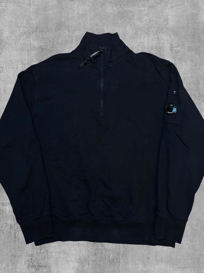 C.P. Company Quarter Zip Pullover Schwarz L