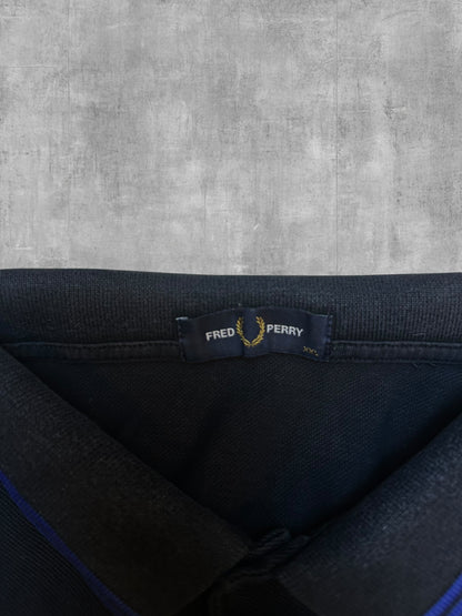 Fred Perry Polo Shirt Schwarz Blau XXL