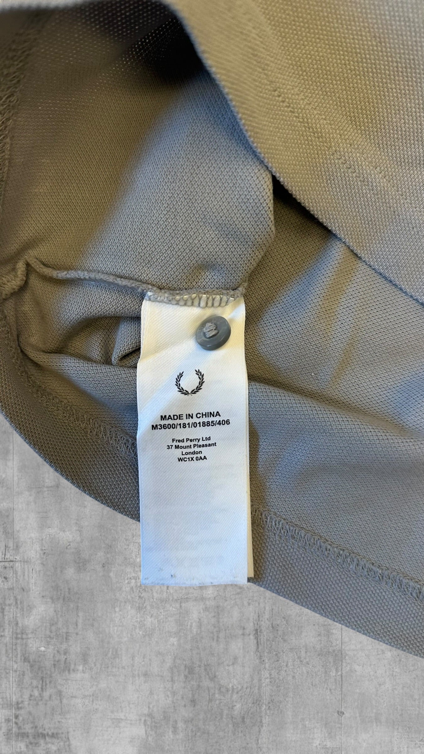 Fred Perry Polo Hemd Shirt Grau Beige M