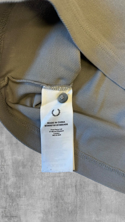 Fred Perry Polo Hemd Shirt Grau Beige M