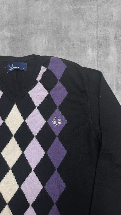 Fred Perry Sweatshirt Schwarz Lila S