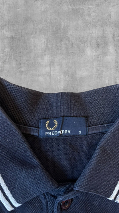 Fred Perry Polo Shirt Schwarz Navy Blau Weiß S