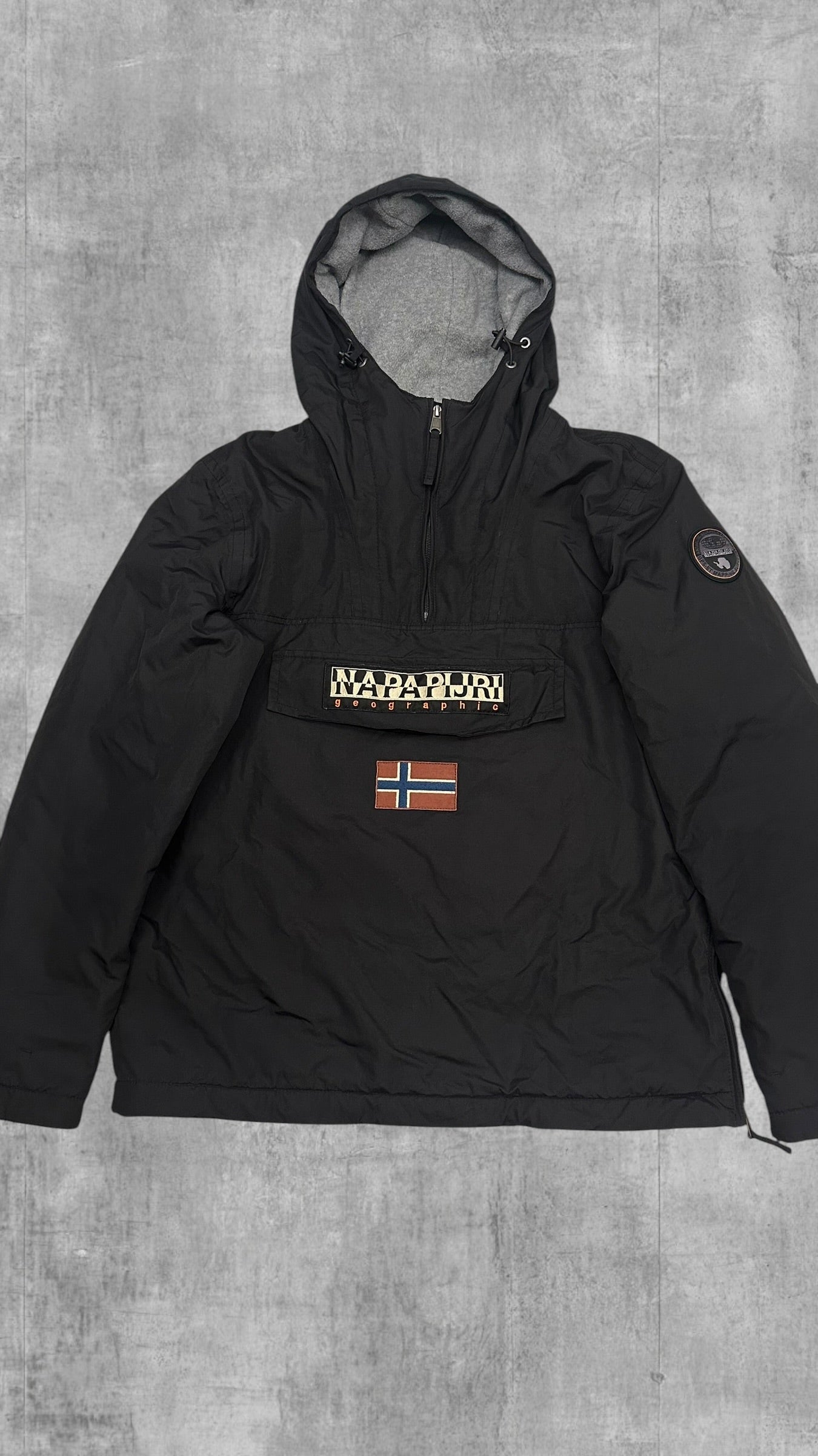Napapijri Windbreaker gefüttert Regenjacke Schwarz L