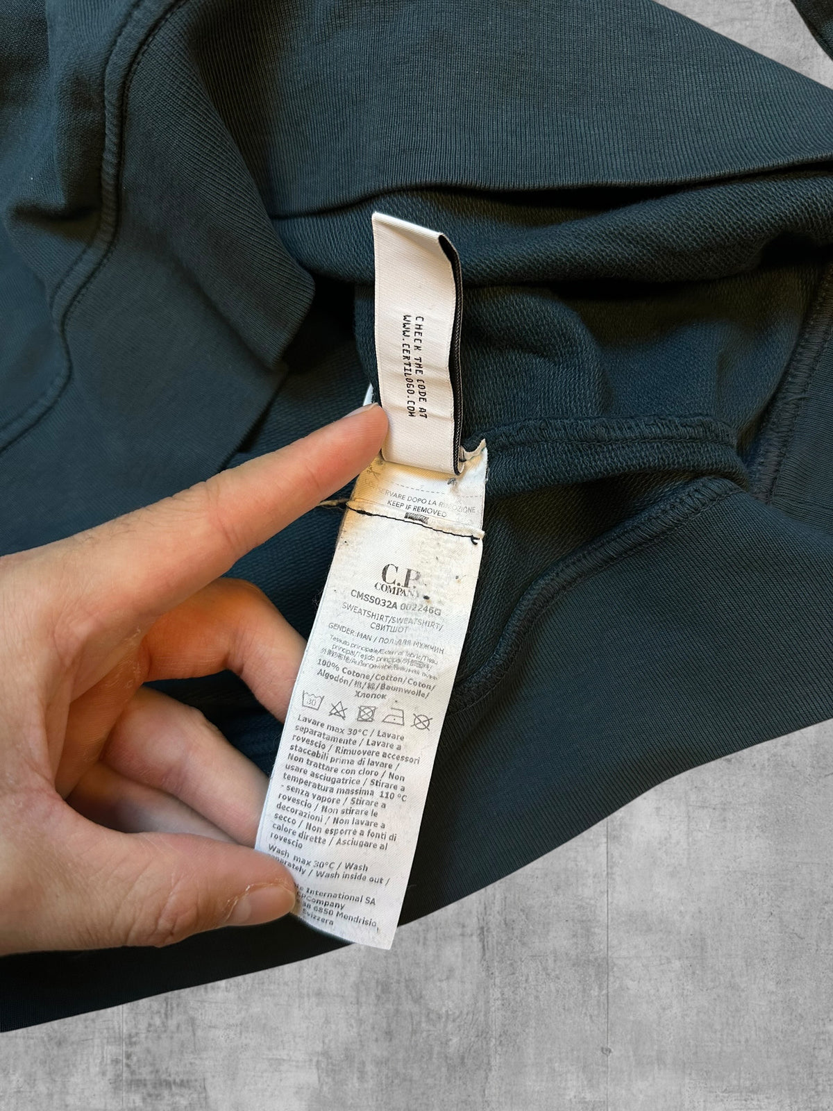 C.P. Company Sweatshirt Schwarzgrün L