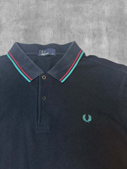Fred Perry Polo Shirt Schwarz Türkis Weinrot XL