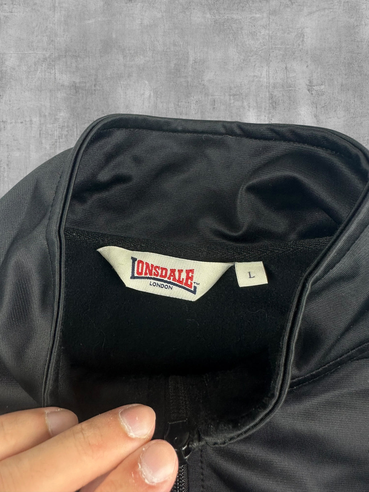 Lonsdale London Trainingsjacke Schwarz Weiß L
