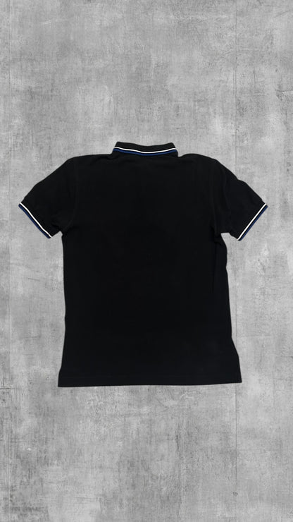 Fred Perry Polo Shirt Schwarz Blau Weiß XS Slim Fit