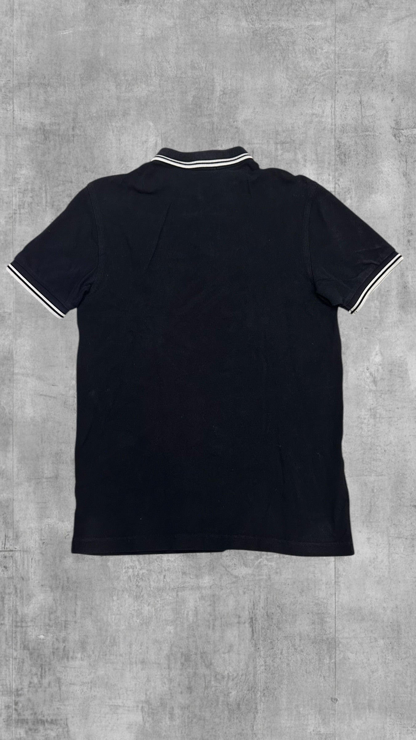 Fred Perry Polo Shirt Schwarz Weiß S