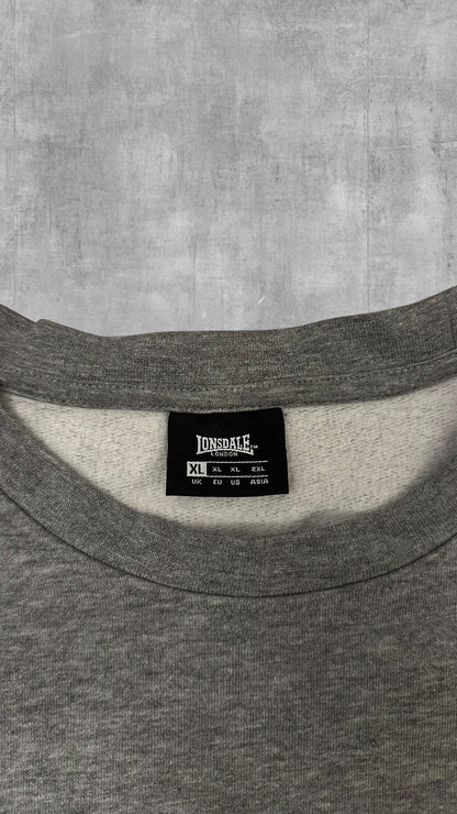 Lonsdale London Sweatshirt Grau Schwarz XL