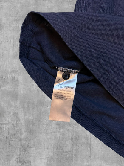 Fred Perry Polo Shirt Schwarz Blau XS Slim Fit