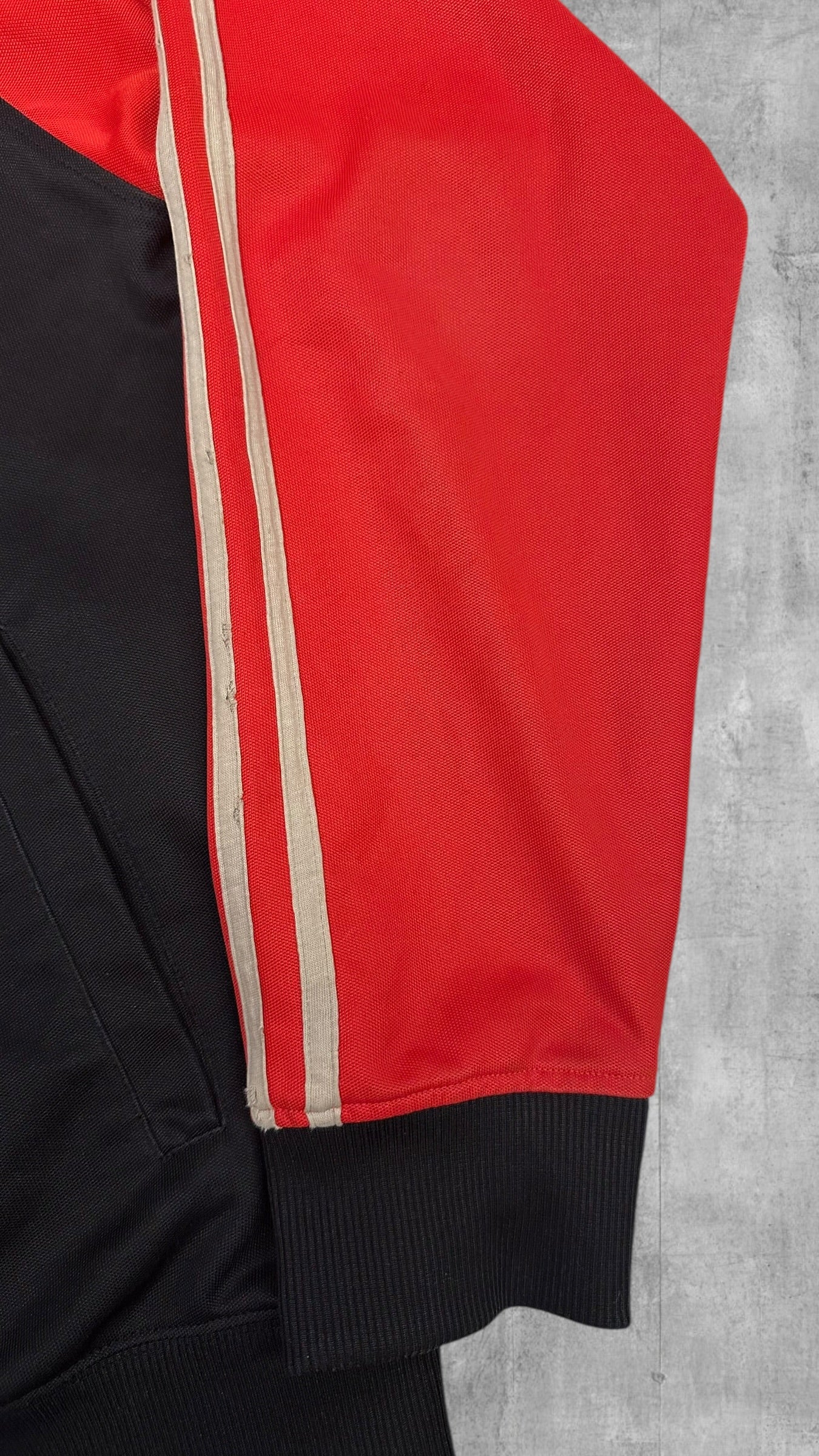 Fred Perry Vintage Trainingsjacke Taped Zip Jacke Navy Blau Rot M