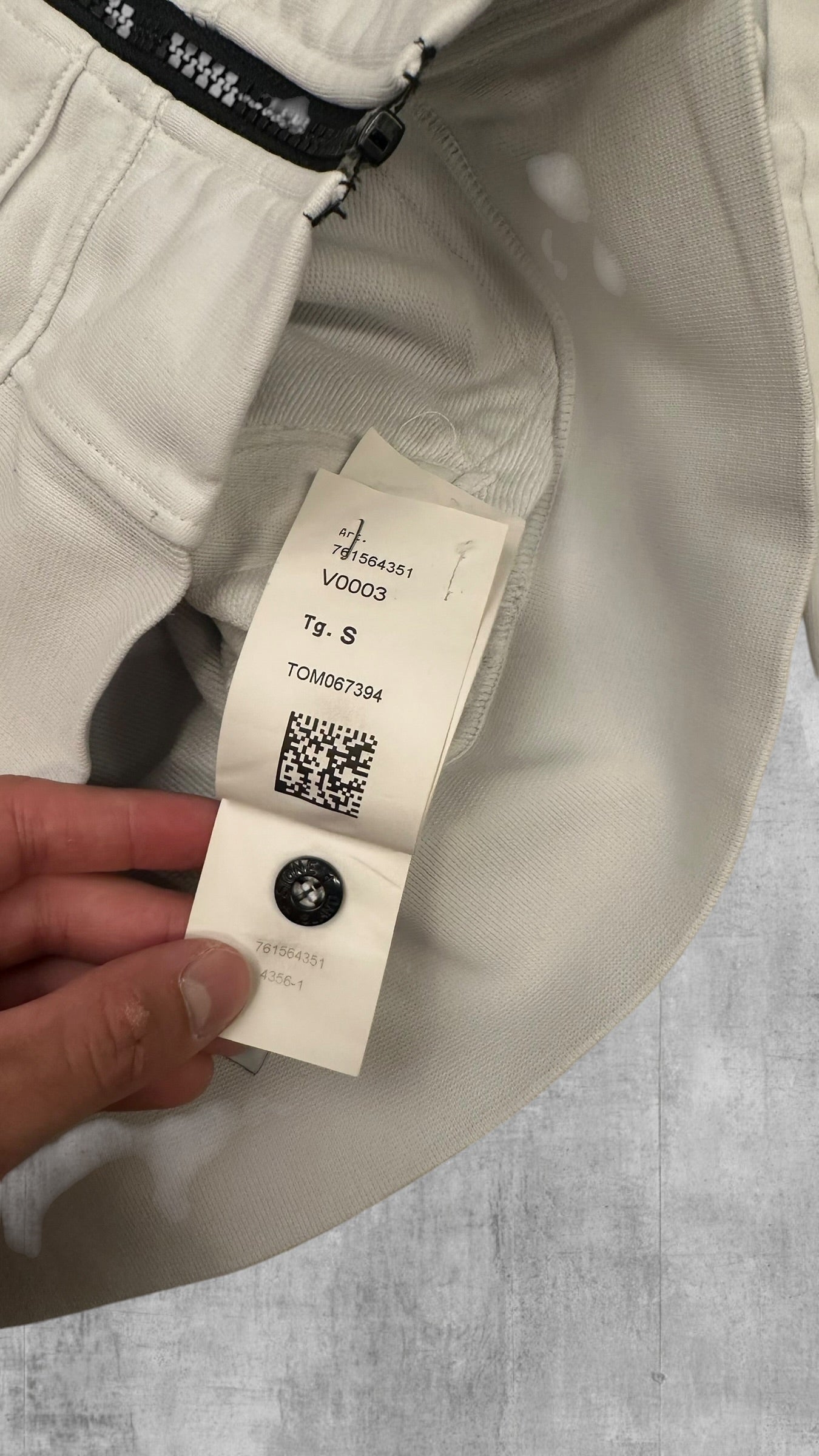 Stone Island Zip Sweatshirt Jacke Weiß S