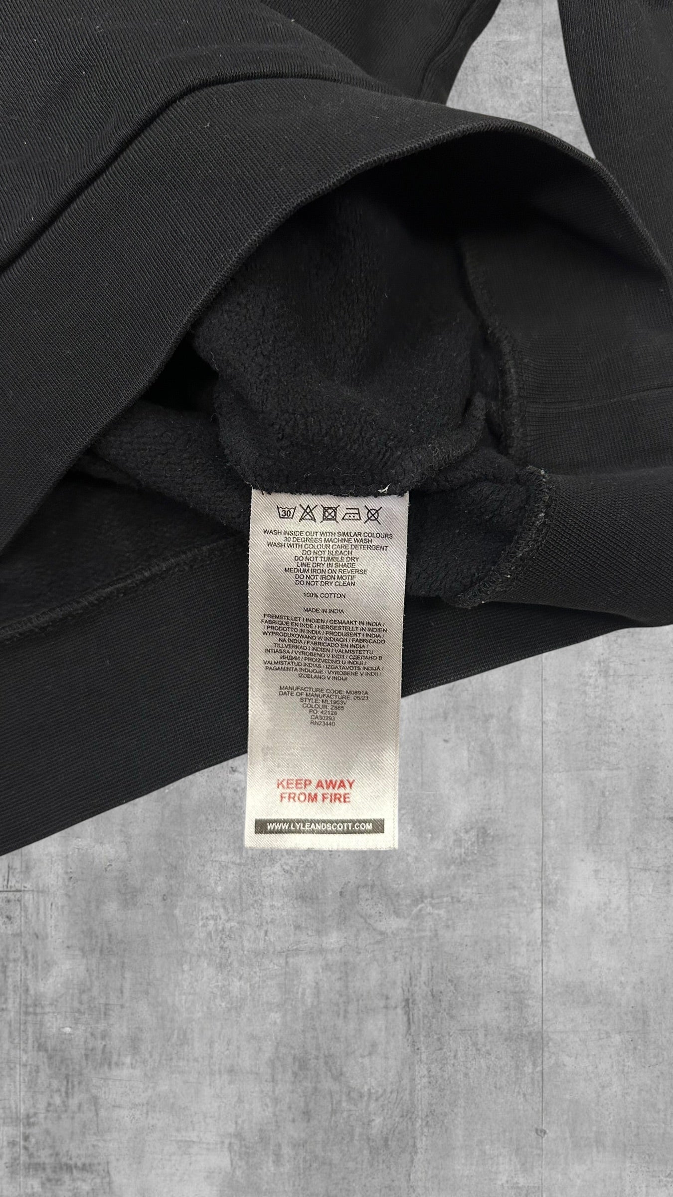 Lyle & Scott Half Zip Rollkragenpullover Schwarz S