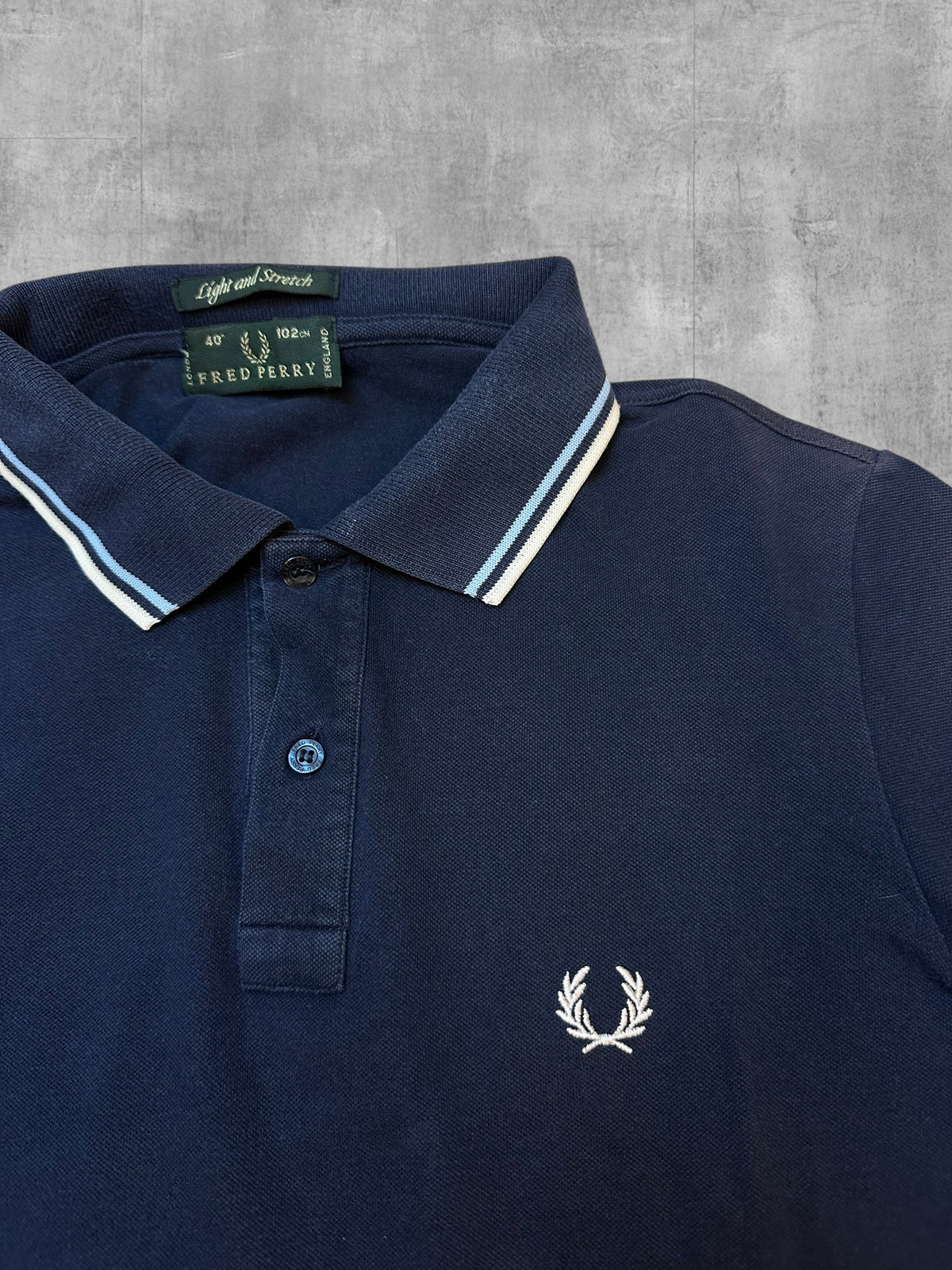 Fred Perry Polo Bleu Marine Blanc S