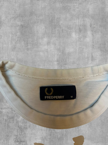 Fred Perry T shirt Tee Schwarz Weiß M