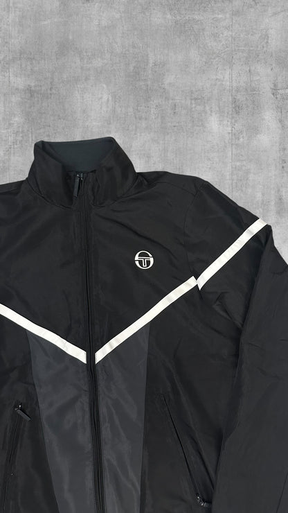 Sergio Tacchini Trainingsjacke Windbreaker Schwarz Weiß S