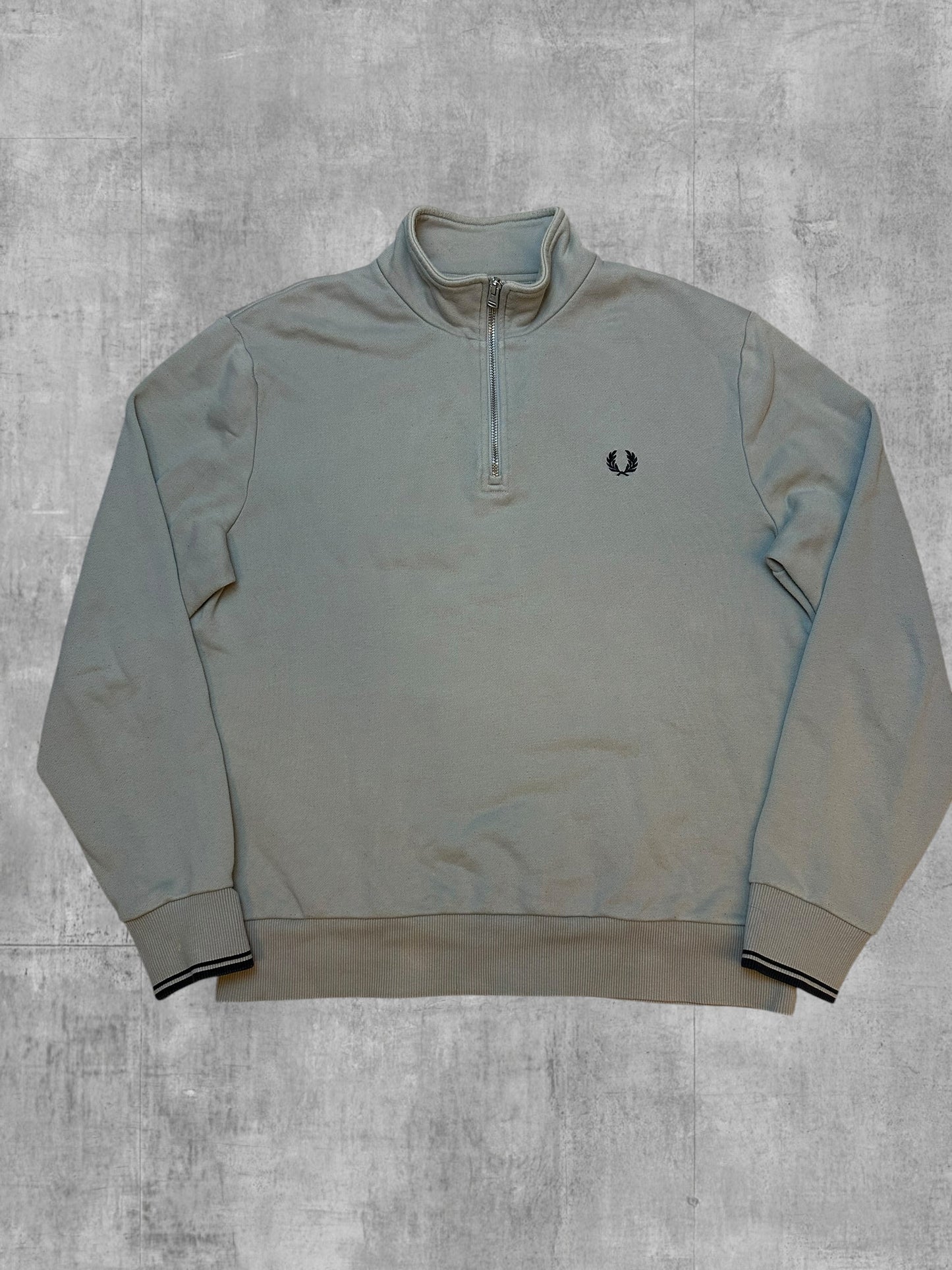 Fred Perry Half / Quarter zip Pullover Grau L