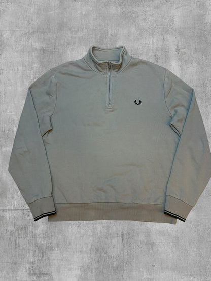 Fred Perry Half / Quarter zip Pullover Grau L