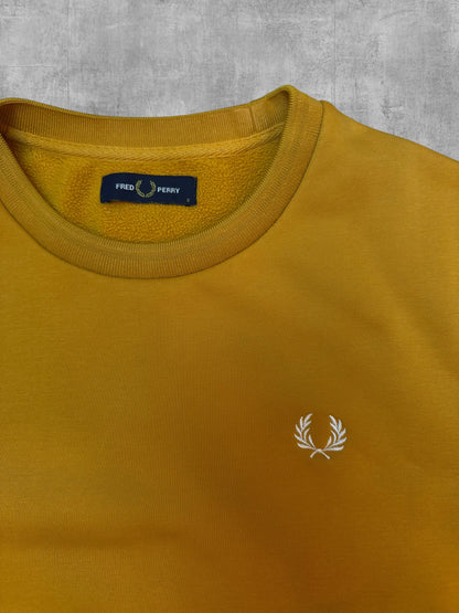 Fred Perry Sweatshirt Backprint Ocker S