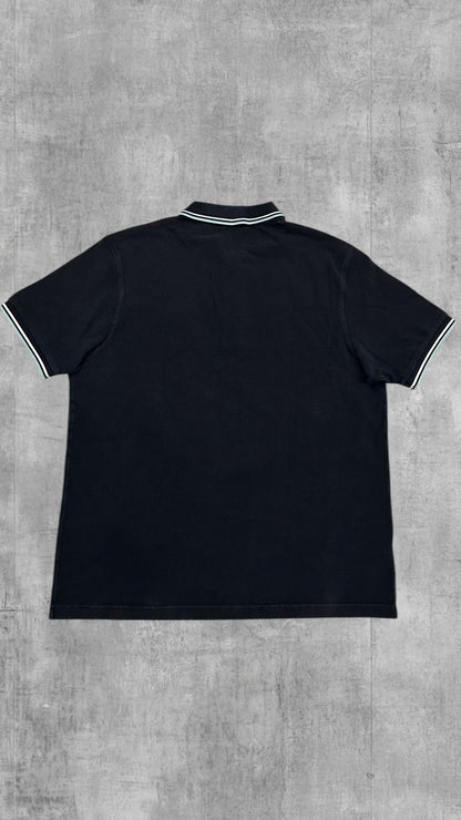 Fred Perry Polo Shirt Schwarzblau Weiß XL