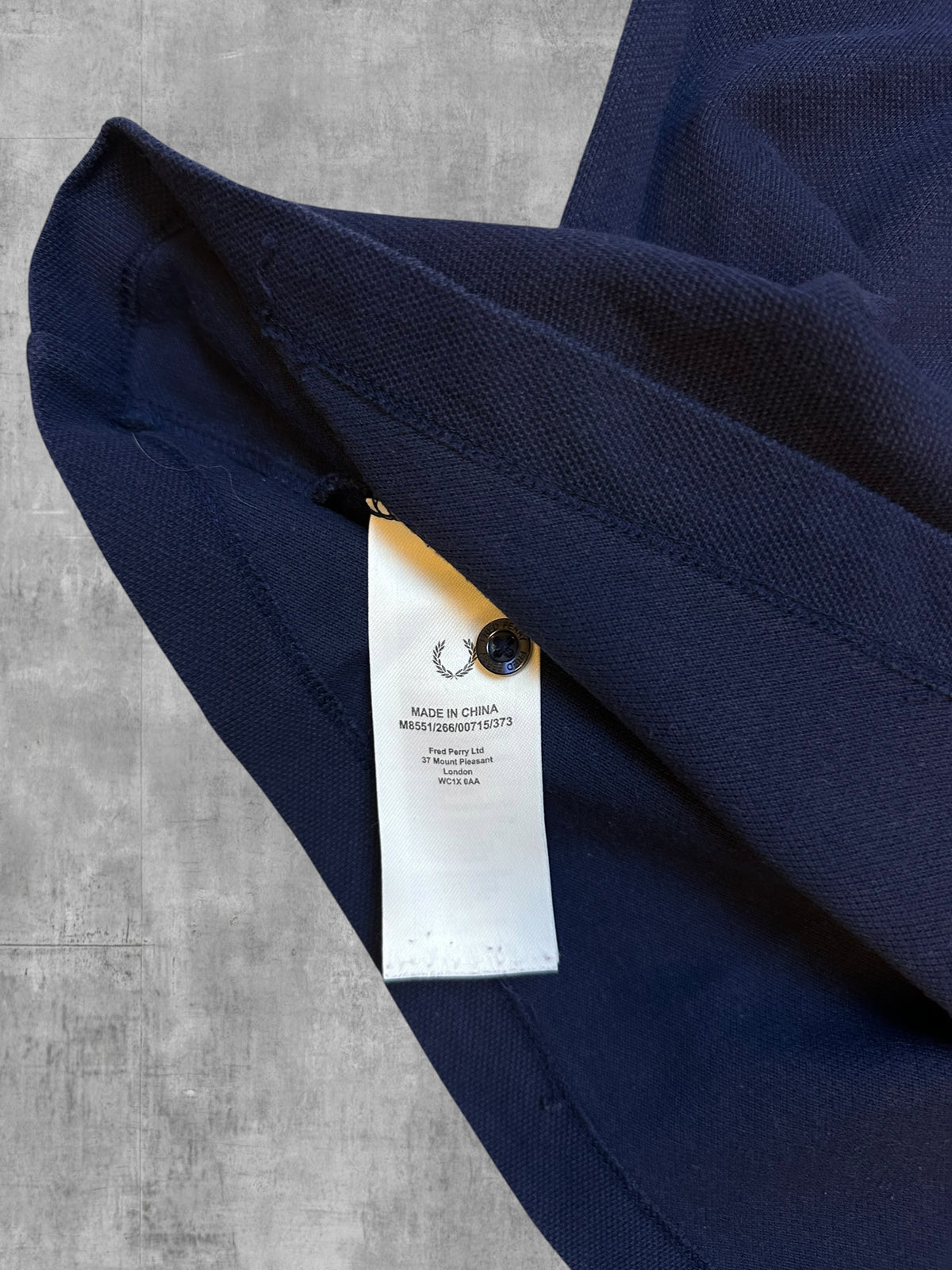 Fred Perry Polo Shirt Navy Blau Weinrot Weiß M