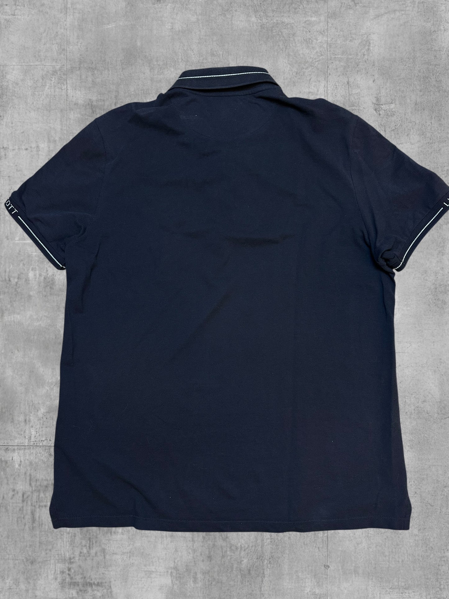 Lyle & Scott Polo Shirt Navy Blau L Logo Kragen