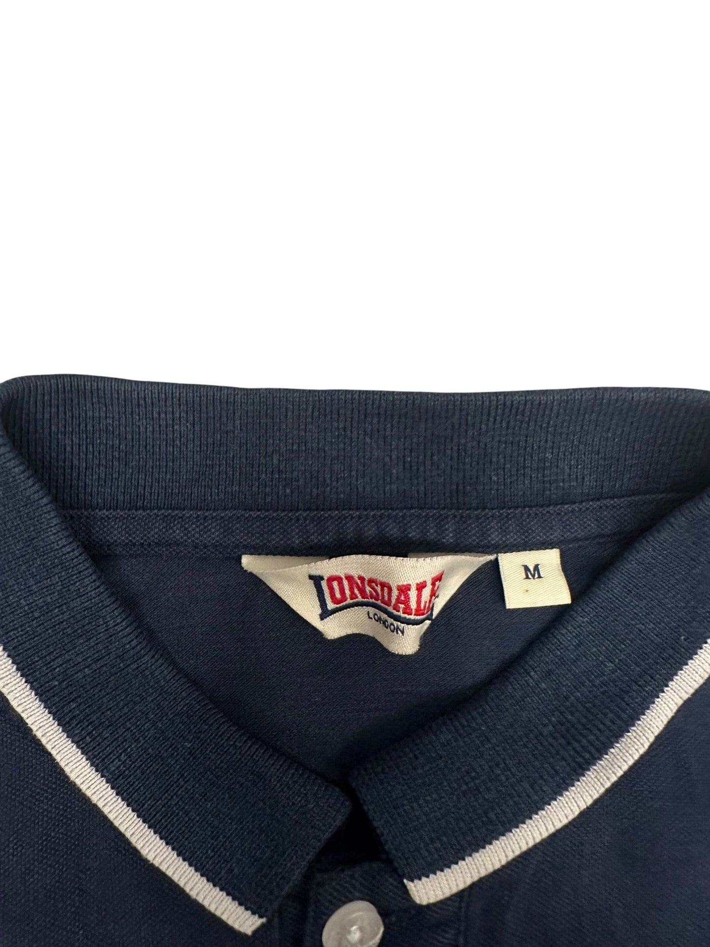 Lonsdale London Polo Shirt Schwarzblau Weiß M