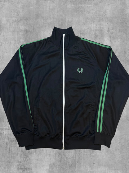 Fred Perry VintageTrainingsjacke Schwarz Grün L