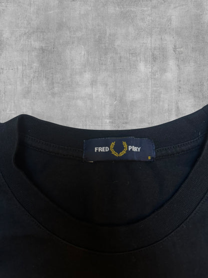 Fred Perry T shirt Tee Schwarz Weiß S