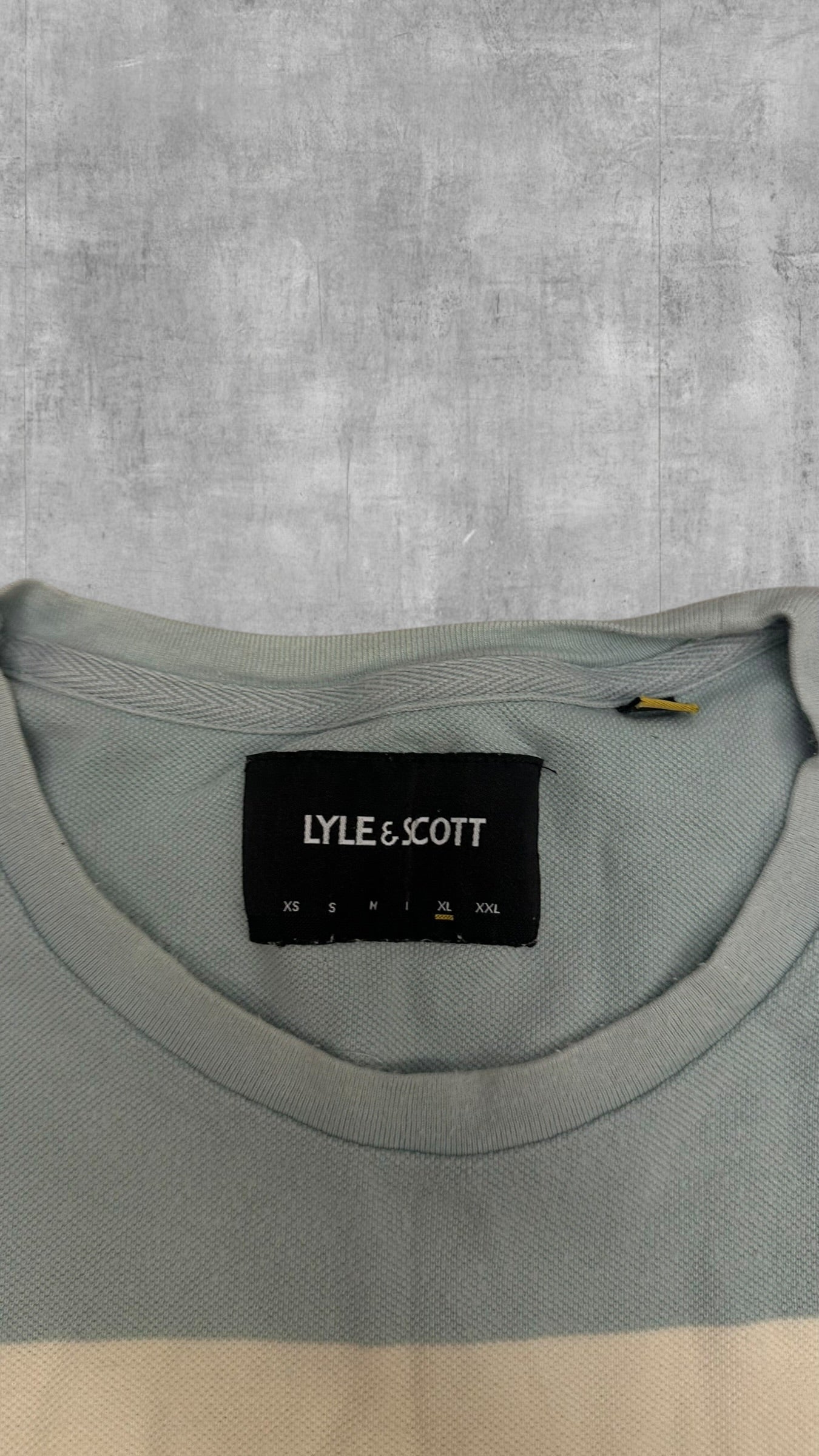 Lyle & Scott T-shirt Hellblau Gelb Weiß XL