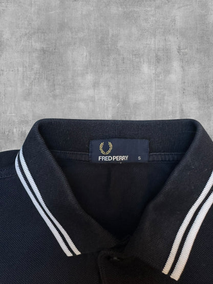 Fred Perry Polo Shirt Schwarz Weiß S