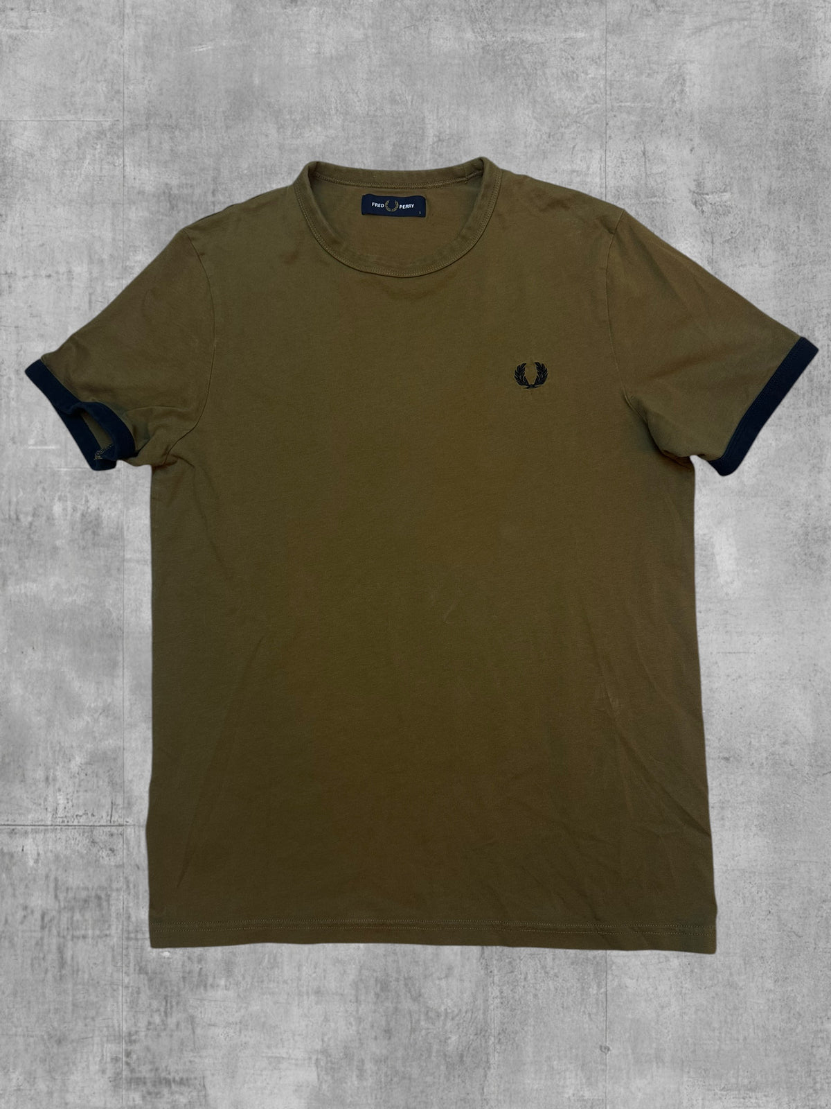 Fred Perry T-shirt Olivgrün Schwarz S