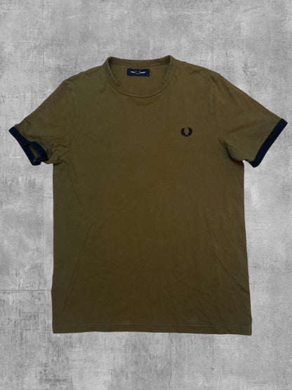 Fred Perry T-shirt Olivgrün Schwarz S