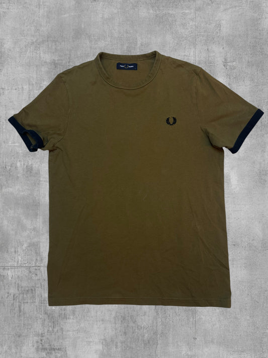 Fred Perry T-shirt Olivgrün Schwarz S