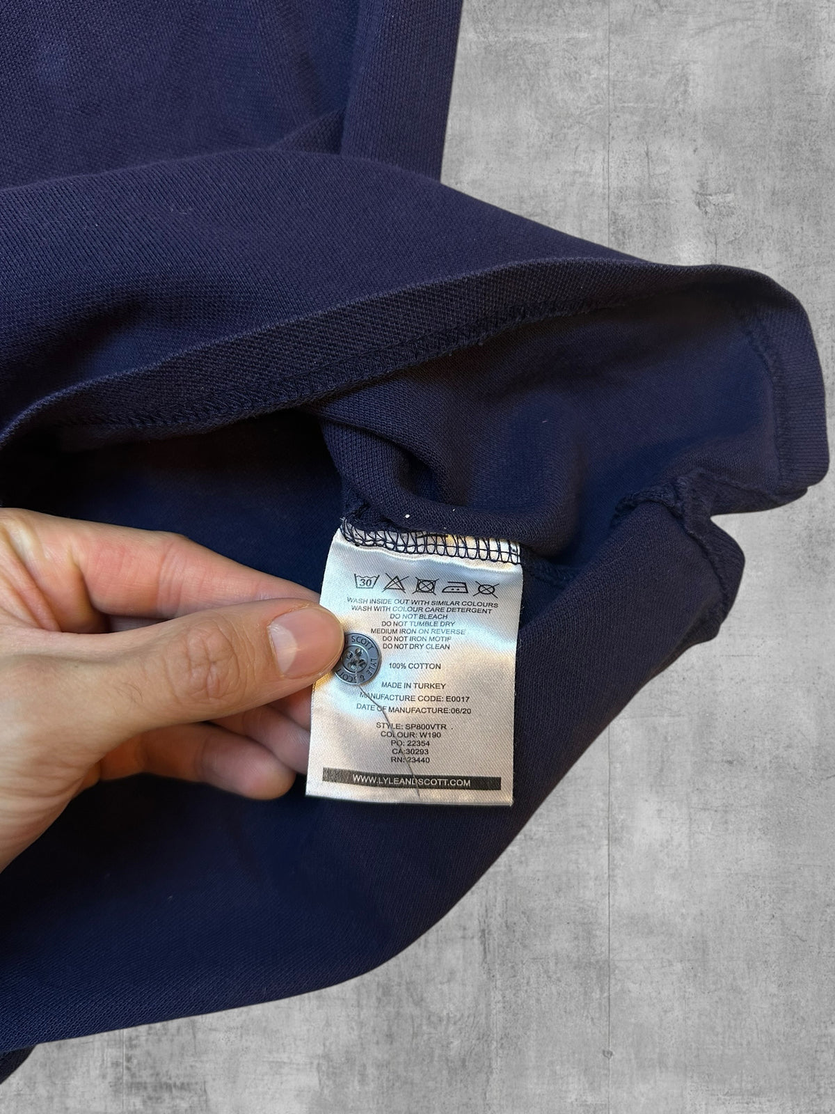 Lyle & Scott Polo Shirt Navy Blau Weiß S