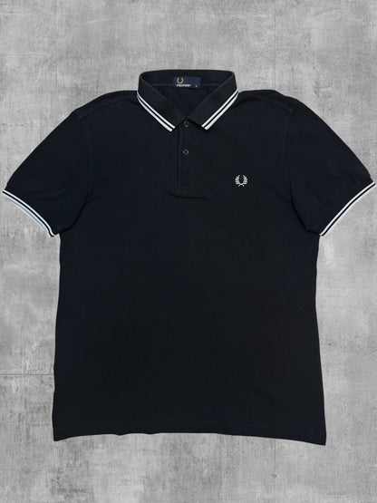 Fred Perry Polo Shirt Black White M