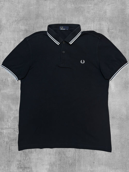 Fred Perry Polo Shirt Black White M
