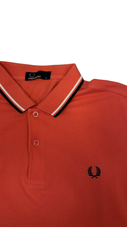 Fred Perry Polo Shirt Hellrot Schwarz M