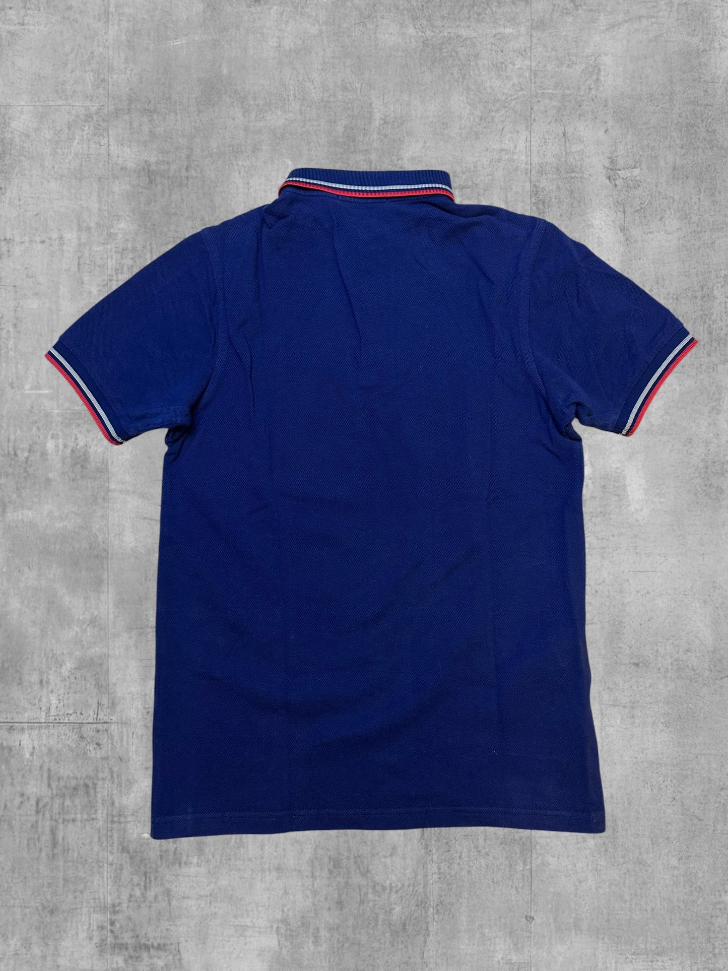 Fred Perry Polo Shirt Navy Blau Rot Weiß XS Slim Fit