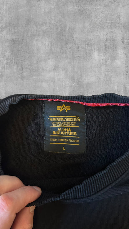 Alpha Industries Sweatshirt Taped Schwarz L