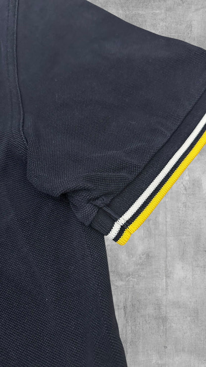 Fred Perry Polo Shirt Schwarz Gelb Weiß L