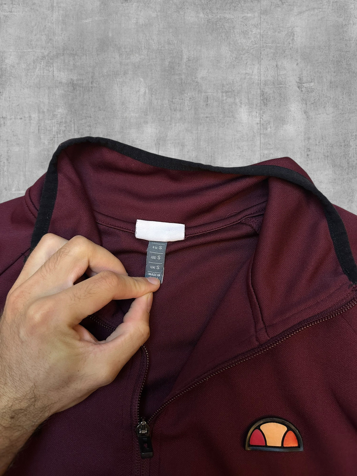 Ellesse Trainingsanzug (Trainingjacke Trainingshose) Weinrot S