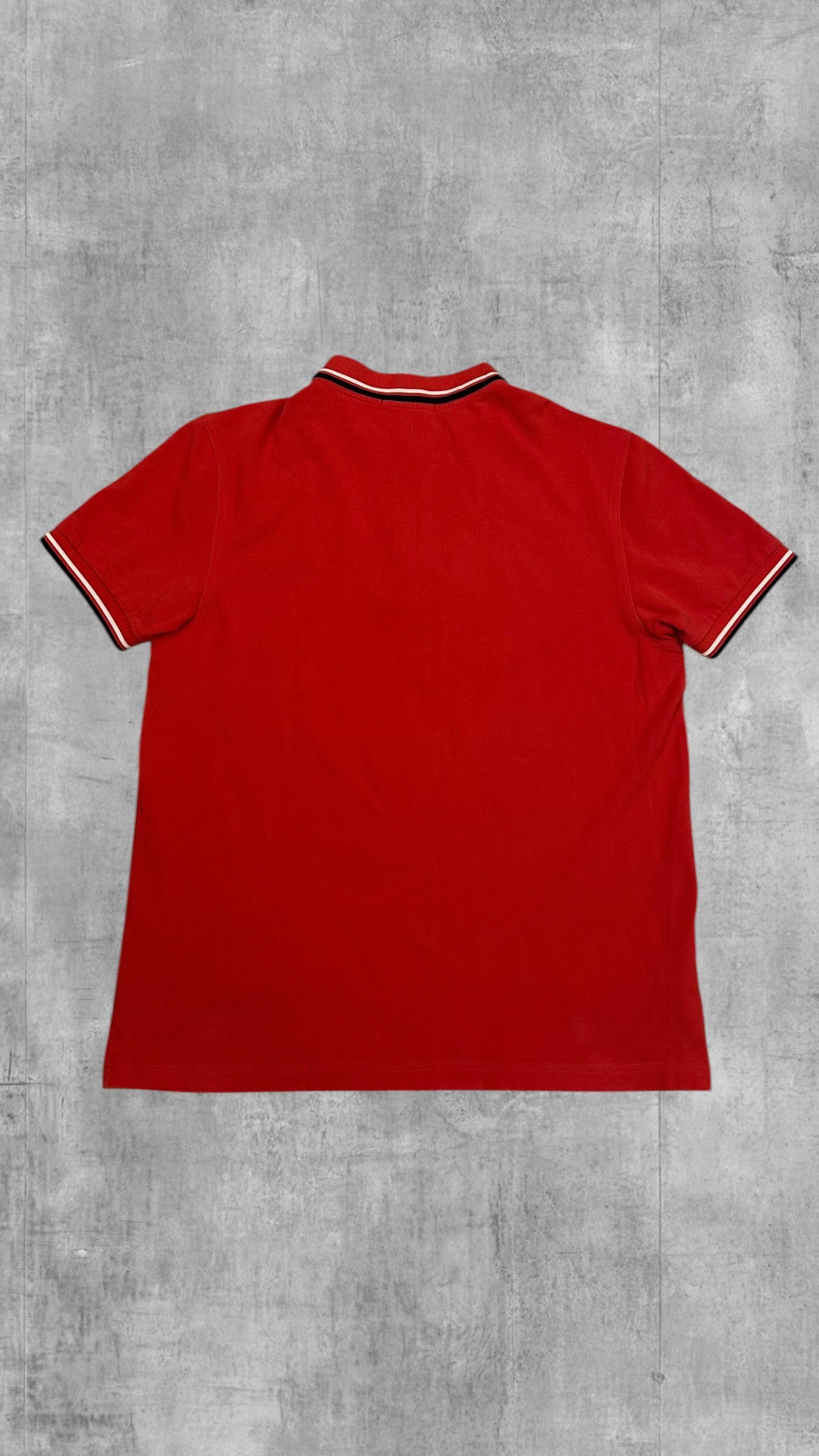 Fred Perry Polo Shirt Rot Schwarz M