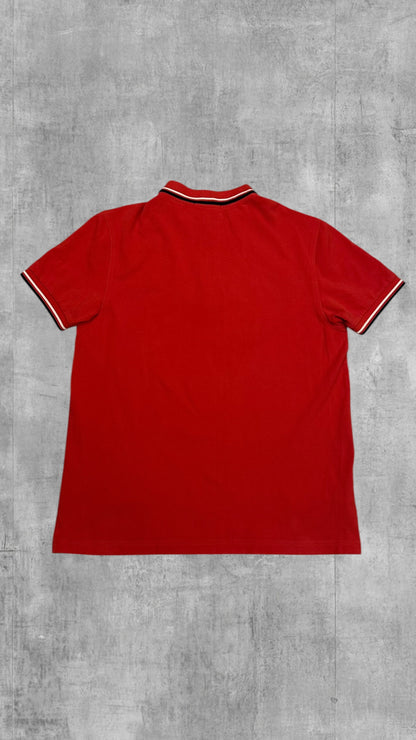 Fred Perry Polo Shirt Rot Schwarz M