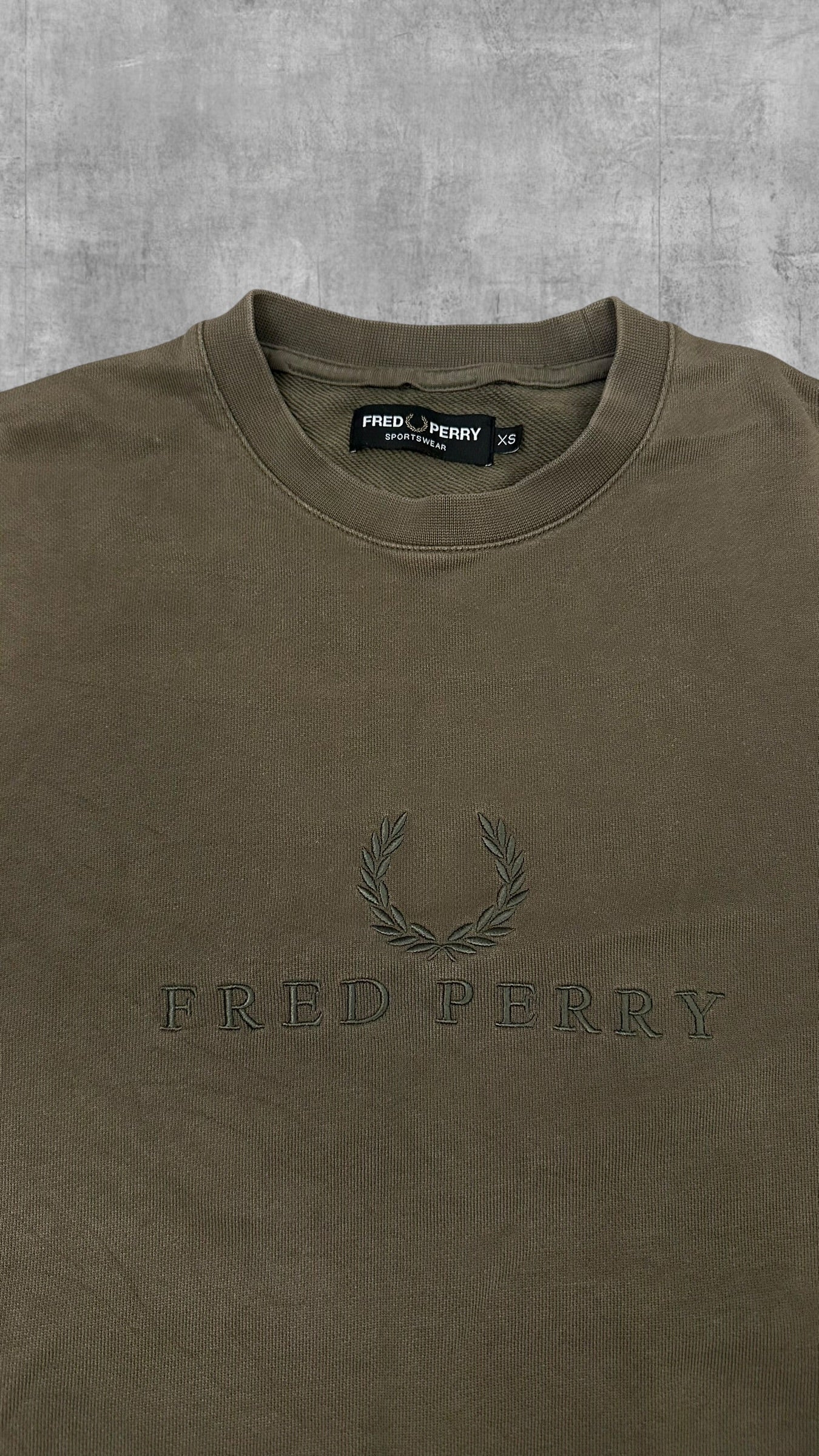 Fred Perry Vintage Sweatshirt Khaki XS