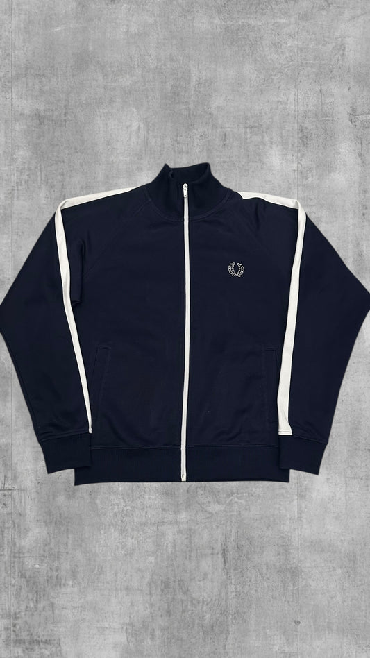 Vintage Fred Perry Trainingsjacke Taped Zip Jacke Navy Blau S