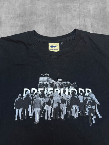 Dreierhopp T-shirt Schwarz Weiß S